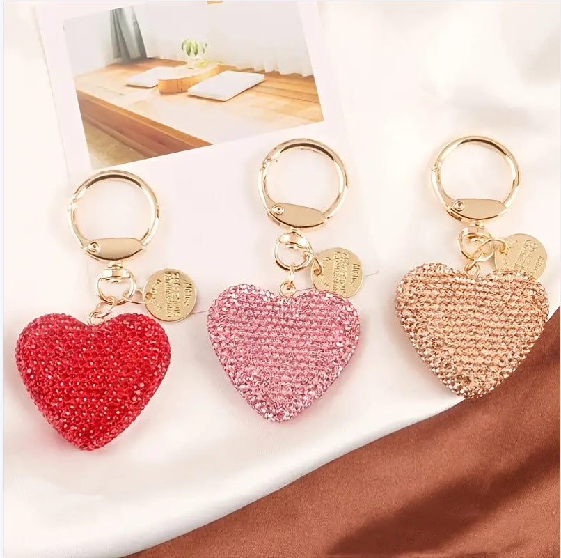 Wholesale Love Car Creative Diamond studded Love Text Metal Keychain